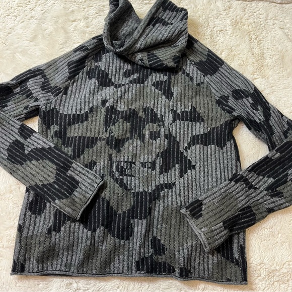 skull cashmere camo sweater hoodie jacket zip small - Picture 5 of 5